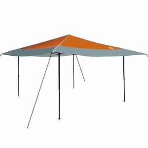 vidaXL Kupolo palapinė 395 x 395 x 251 cm Oranžinė audinys