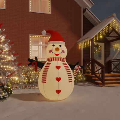 vidaXL Pripučiamas sniego senis su LED lemputėmis, 250cm