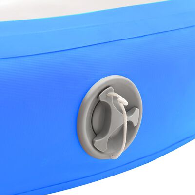 vidaXL Gimnastikos kilimėlis su pompa, mėlynas, 100x100x10cm, PVC