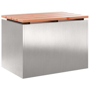 vidaXL Sodo suolas Sidabro 60 x 40 x 43 cm Nerūdijantis plienas