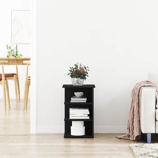 vidaXL &Scaron;oninė spintelė Juodas ąžuolas 35 x 35 x 55 cm Apdirbta mediena