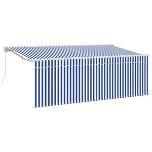 vidaXL I&scaron;traukiama markizė Mėlyna 350 x 200 cm audinys