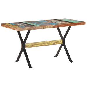 vidaXL Valgomojo stalas, 140x70x76cm, perdirbtos medienos masyvas