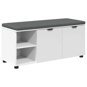 vidaXL Koridoriaus suolas su pagalve Baltas 100 x 38 x 46 cm