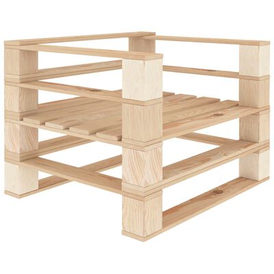 vidaXL Sodo poilsio baldų komplektas iš palečių, 5 dalių, mediena