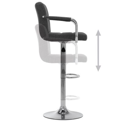 vidaXL Baro kėdė, tamsiai pilkos spalvos, audinys