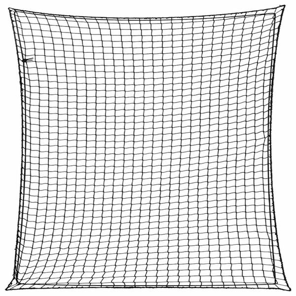 vidaXL Priekabos tinklas su elastine virve, juodas, 3x3m, PP