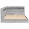 vidaXL Knygų spinta lova su saugykla Pilka sonoma ąžuolo 150 x 200 cm