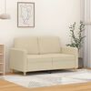 vidaXL Dvivietė sofa, kreminės spalvos, 120cm, audinys