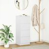 vidaXL &Scaron;oninė spintelė, baltos spalvos, 37,5x35x99cm, apdirbta mediena