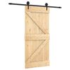 vidaXL Slankios durys Natūrali ir juoda 95 x 210 cm