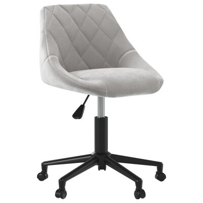 vidaXL Pasukama biuro kėdė, šviesiai pilkos, aksomas