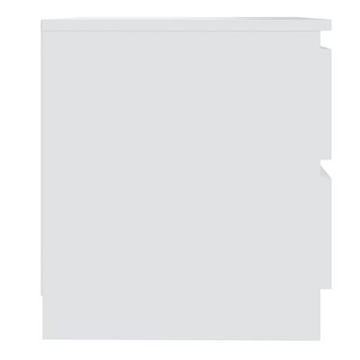 vidaXL Naktinė spintelė, baltos spalvos, 50x39x43,5cm, MDP