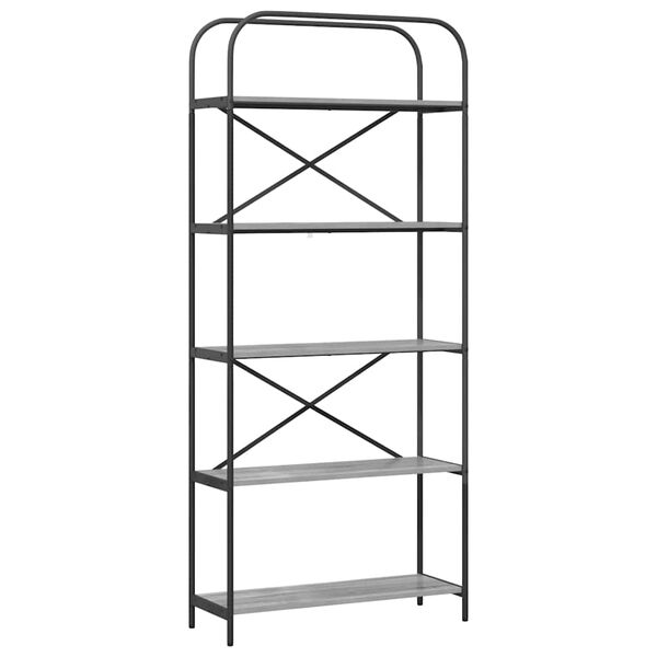 vidaXL Knygų lentyna Pilkas Sonoma 80 x 30 x 183 cm Apdirbta mediena