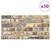 vidaXL Sienos plok&scaron;tės, 10vnt., įvairių spalvų, EPS, plytų dizaino, 3D