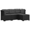 vidaXL 4 Vietų Sodo Sofa su Pagalvėlėmis Ratanų Imitacija PP Antracito