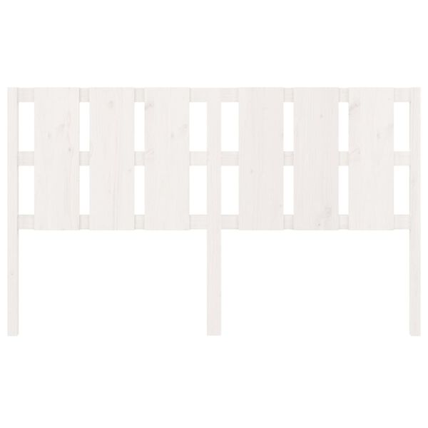 vidaXL Lovos galvūgalis, baltos spalvos, 165,5x4x100cm, pušies masyvas