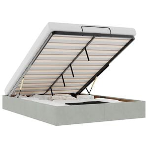 vidaXL Osmanų lovos rėmas be čiužinio &scaron;viesiai pilkas 140x190cm Velvet