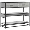 vidaXL Konsolinis staliukas, pilka sonoma, 90x35x80cm, mediena