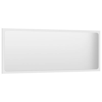 vidaXL Vonios kambario veidrodis, baltos spalvos, 100x1,5x37cm, MDP