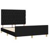 vidaXL Lovos rėmas be čiužinio, juodos spalvos, 140x190cm, audinys