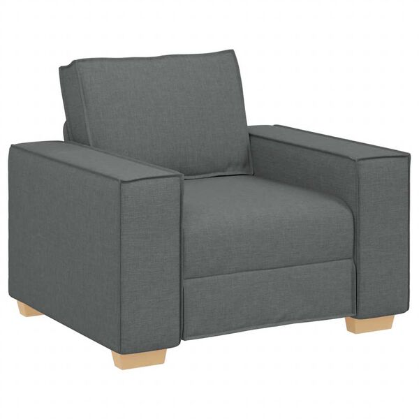 vidaXL Sofa-kėdė, tamsiai pilka, 60 cm, audinys