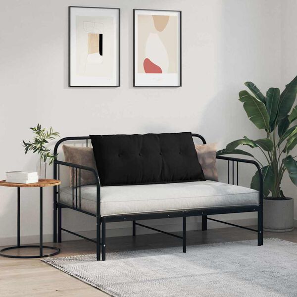 vidaXL Apsaugos Pagalvė Juoda 100 x 50 cm Mikropluo&scaron;to audinys