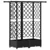 vidaXL Pakeltas lovas su trelėmis ir stogu Juoda 124 x 40 x 121 cm PP