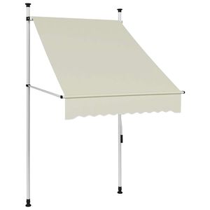 vidaXL Rankiniu būdu i&scaron;traukiama markizė, kreminės spalvos, 100cm