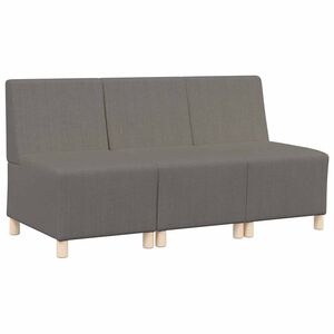 vidaXL Modulinis sofa vienetas be rankų 3 pcs Šviesiai pilka