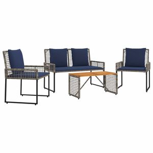 vidaXL Lauko baldų komplektas su pagalve plienas