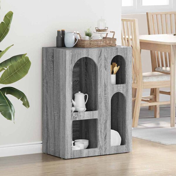 vidaXL Kabalas Pilkas Sonoma 59 x 35 x 80.5 cm Apdirbta mediena