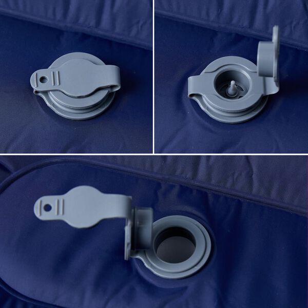 vidaXL Savaime prisipučiantis čiužinys su pagalve, mėlynas, vienvietis