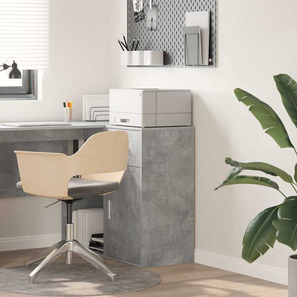 vidaXL Kabalas su stalčių Betono pilka 38 x 34 x 75 cm