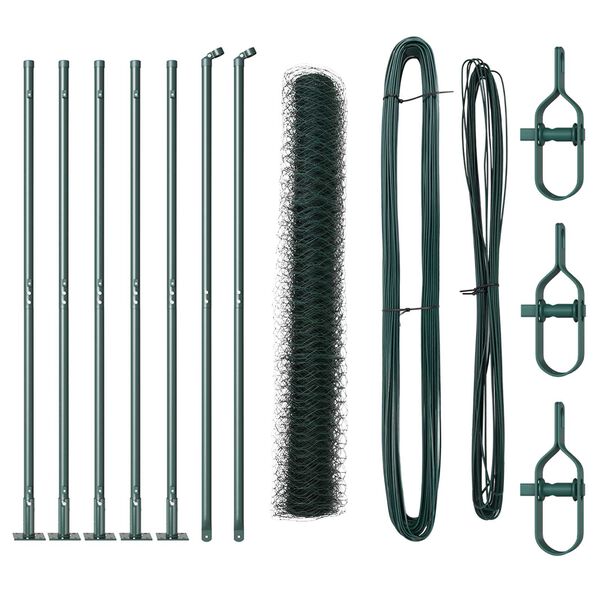 vidaXL Tvorelės stulpas Žalia 10 x 1,2 m (50 mm tinklelis)