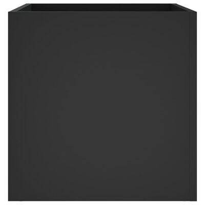 vidaXL Lovelis, juodos spalvos, 40x40x40cm, apdirbta mediena