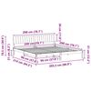 vidaXL Lovos rėmas Ruda ir taupe 200 x 200 cm Pu&scaron;ies masyvas