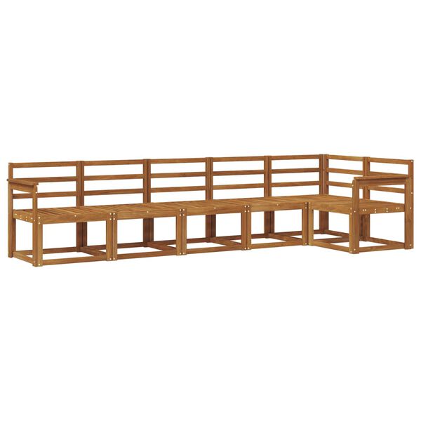 vidaXL Lauko sofos komplektas 6 pcs Natūrali Kietos akacijos mediena