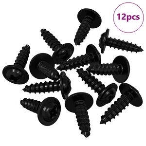 vidaXL Savaranki&scaron;kai įsukamas vienas 12 pcs Juoda 3,5 x 12 mm Geležis