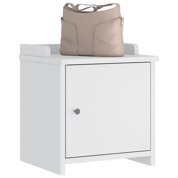 vidaXL Prieškambario suoliukas SANDNES baltas 45x40x50 pušies masyvo