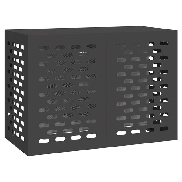 vidaXL Kondicionierių uždangalas Juoda 100 x 50 x 70 cm Plienas