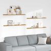 vidaXL Sieninė lentyna 4 pcs Smėlio 115 x 9 x 3 cm Apdirbta mediena