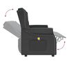 vidaXL Keturvietis atlošiamas masažinis krėslas, juodas, dirbtinė oda
