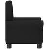 vidaXL Vaikiška sofa, juodos spalvos, dirbtinė oda