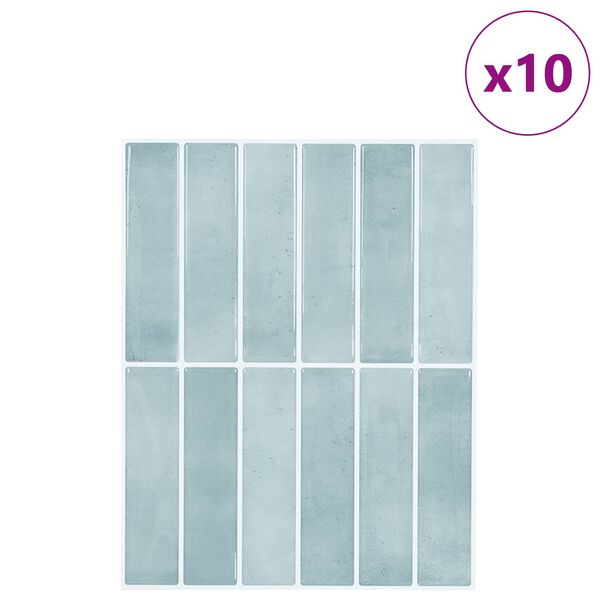 vidaXL Stačiakampė plytelė 10 pcs Pilkai žalia 29 x 23 x 0,08 cm