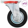 vidaXL Ratukai, 12vnt., 100mm, pasukami