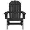 vidaXL Adirondack kėdė Juoda 82 x 74 x 92 cm HDPE