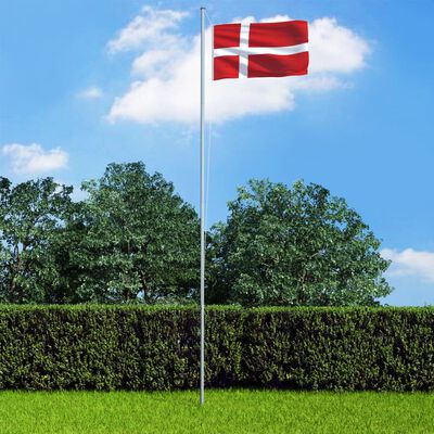 vidaXL Danijos vėliava, 90x150cm