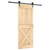 vidaXL Slankios durys Natūrali ir juoda 80 x 210 cm