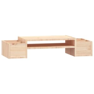 vidaXL Monitoriaus stovas, 70x27,5x15cm, pu&scaron;ies medienos masyvas